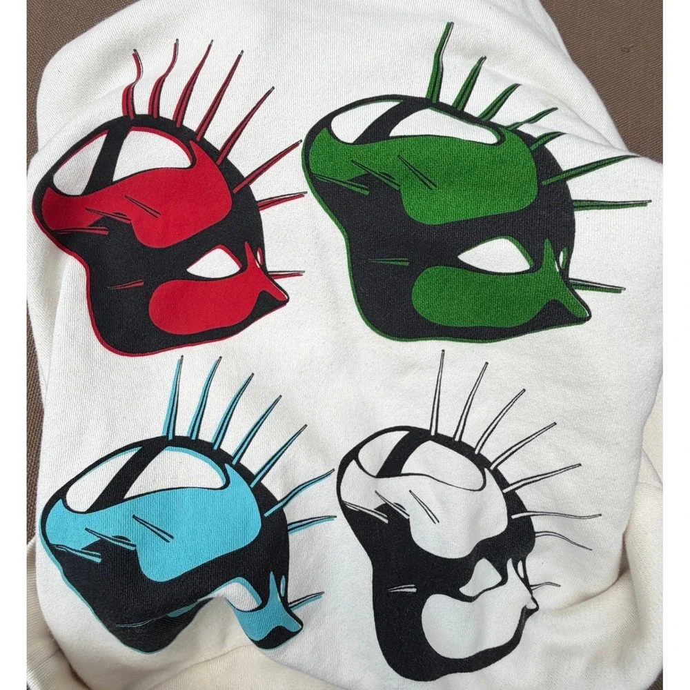 Gucci Manifesto Punk Mask Hoodie XS Men Women Unisex Cotton Oversized Italy 2019